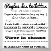 Règles des toilettes poster (Voorkant)
