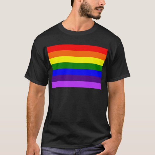 Regnbågsflaggan // Rainbow flag T-shirt (Voorkant)