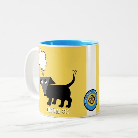 Rego Berto's "Dream Big" mok (Voorkant links)