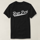 Rego Park Queens NYC Typographic Distressed Design T-shirt (Design voorkant)