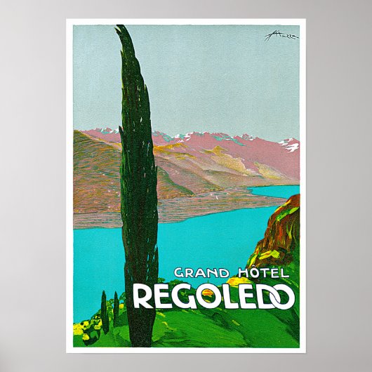 Regoledo Italy Vintage Travel Poster (Voorkant)
