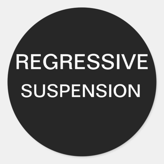 Regressieve suspensie ronde sticker (Voorkant)