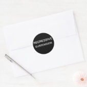 Regressieve suspensie ronde sticker (Envelop)