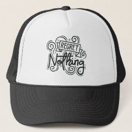 Regret Niets Citaat Trucker Pet
