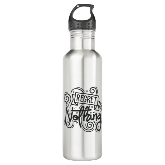 Regret Niets Citaat Waterfles (Voorkant)