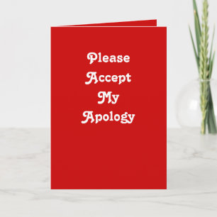 Regret wenskaart kaart