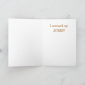Regretful Cat Apology Kaart (Binnen)