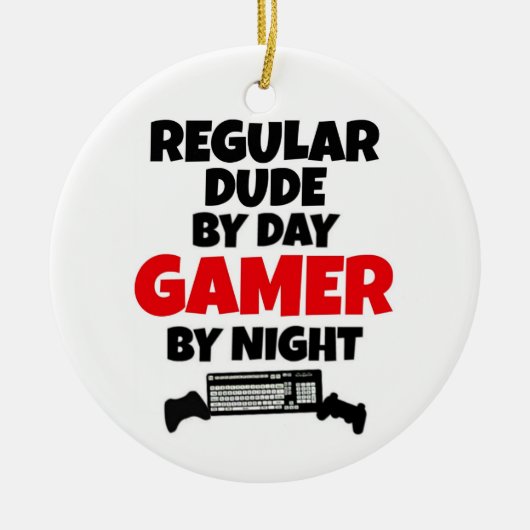 Regular Dude van Day Gamer by Night Keramisch Ornament (Voorkant)