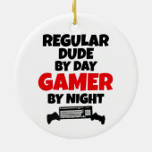 Regular Dude van Day Gamer by Night Keramisch Ornament (Achterkant)