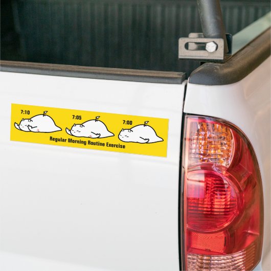 Regular Morning Routine-oefening Bumpersticker (Op Truck)
