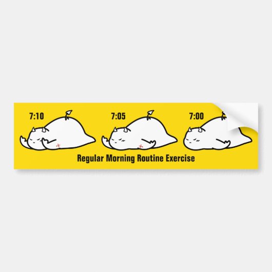 Regular Morning Routine-oefening Bumpersticker (Voorkant)