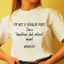 Regular Mum Grappig Slogan Schattige Moederdag Gif T-shirt