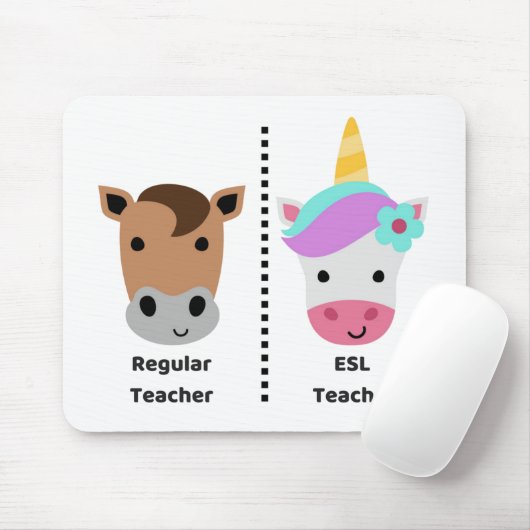 Regular VS Esl Teacher Mousepad Muismat (Met muis)