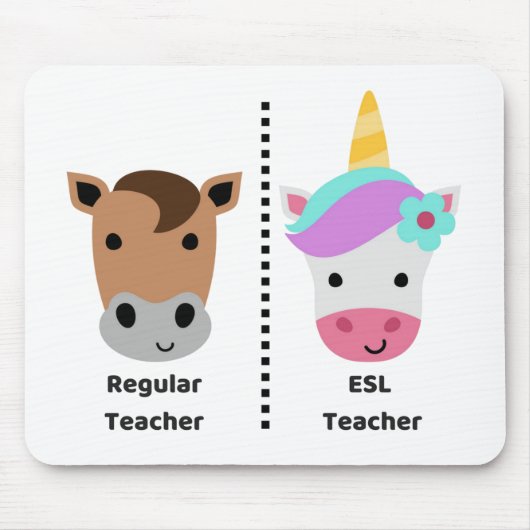 Regular VS Esl Teacher Mousepad Muismat (Voorkant)