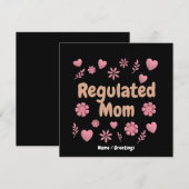 Regulated Moeder 3D Roze Bloemhart Esthetisch Kaart (Voorkant / Achterkant)