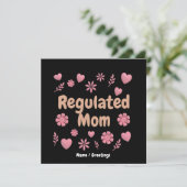 Regulated Moeder 3D Roze Bloemhart Esthetisch Kaart (Staand voorkant)