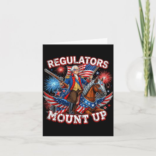 Regulators stijgen op george washington grappig 4 kaart (Voorkant)
