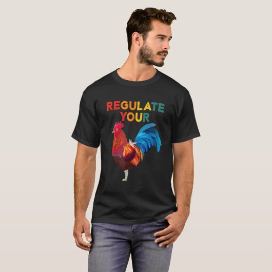 Reguleer de  Pro-keuze van uw Rooster Retro T-shirt (Voorkant volledig)