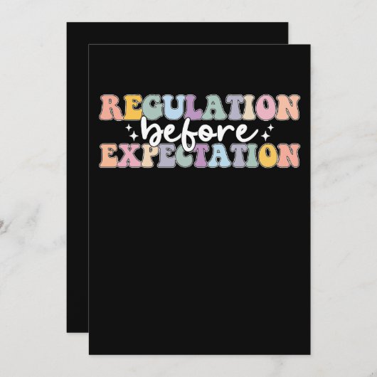 Regulering voor verwachting Groovy Kaart (Voorkant / Achterkant)