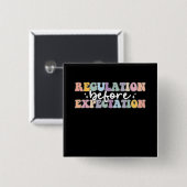 Regulering voor verwachting Groovy Vierkante Button 5,1 Cm (Voorkant /achterkant)