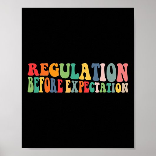 Regulering vóór verwachting Occupational Therapy Poster (Voorkant)