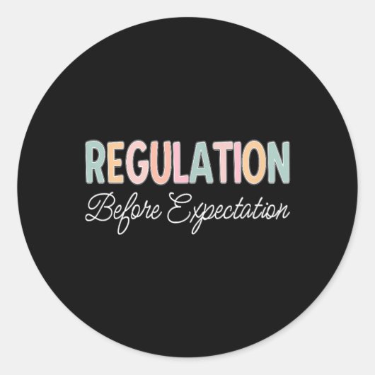 Regulering voor Verwachting Ronde Sticker (Voorkant)