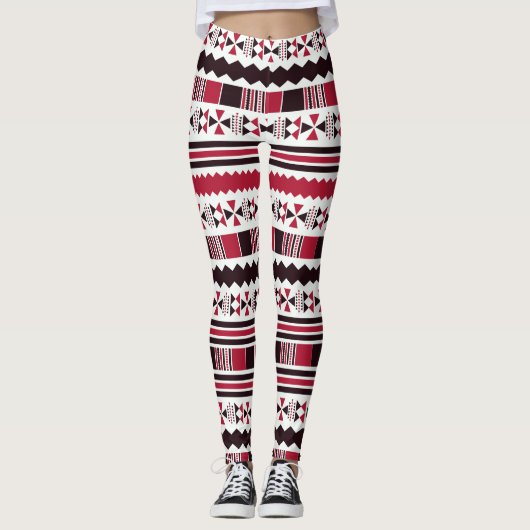 Reguliere kleur Tribal Leggings (Voorkant)