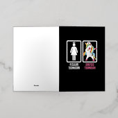 Reguliere technicus vs Dabbing eenhoorn dialyse Folie Wenskaart (Buiten Laag)