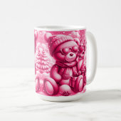 Reh und Bärchen Weihnachten Christmas Magenta Koffiemok (Voorkant rechts)