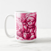 Reh und Bärchen Weihnachten Christmas Magenta Koffiemok (Links)
