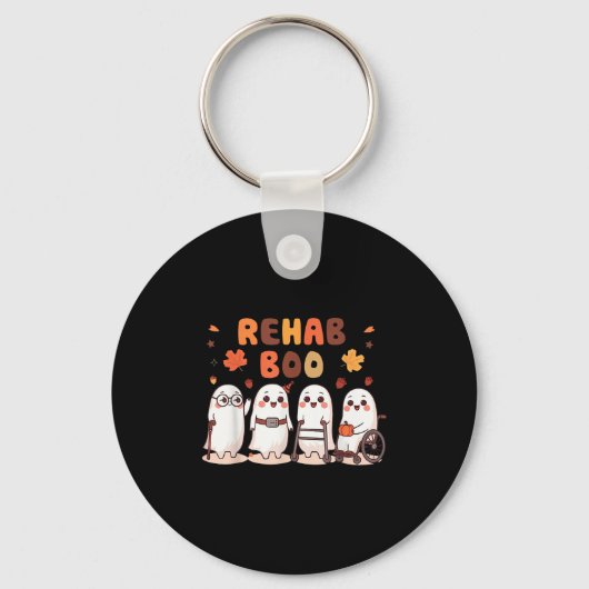 Rehab Boo Halloween Fun Ghost Physical Therapy Ot  Sleutelhanger (Voorkant)