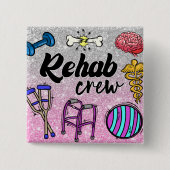 Rehab Crew-knop Vierkante Button 5,1 Cm (Voorkant)