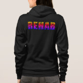 Rehab Crew Unisex Hoodie met volledige rits (Achterkant)