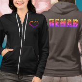 Rehab Crew Unisex Hoodie met volledige rits