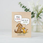 Rehab & Detox Cartoon: Herstel veilige geneesmidde Briefkaart (Staand voorkant)