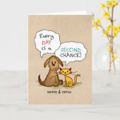 Rehab & Detox Cartoon: Herstel veilige geneesmidde Kaart (Gele Bloem)