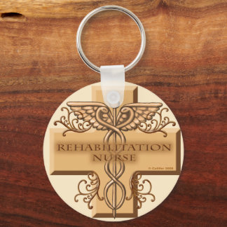 Rehab Nurse Caduceus Sleutelhanger