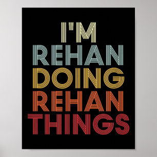 Rehan Naam Rehan D Naam Eerst Gegeven Poster