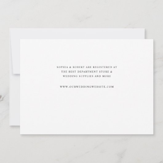 Rehearal binnenuitnodiging zwart op aangepaste kle kaart (Achterkant)