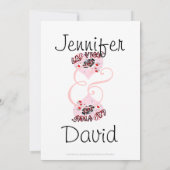 Rehearal Dinner Casino Thema Roze Heart Kaart (Achterkant)