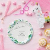 Rehearal Dinner Laurel Leaf Olive Waterverf Papieren Bordje (Feest)