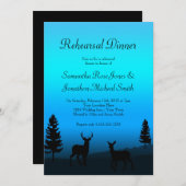 Rehearal Dinner Natuur Mountain Dusk Blue Kaart (Voorkant / Achterkant)