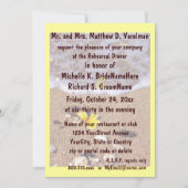 Rehearal Dinner Ocean Seashells Yellow Kaart (Voorkant)