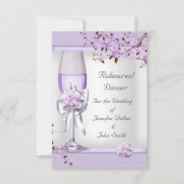 Rehearal Dinner Wedding Lavender Paars Lila 4 Kaart (Voorkant)