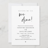 Reheardal Dinner, voor we dat doen, gaan we dood Kaart (Voorkant)