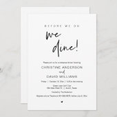 Reheardal Dinner, voor we dat doen, gaan we dood Kaart (Voorkant / Achterkant)