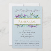 Rehearings blauwgroen Bouquet Rustic Wedding Suite Kaart (Voorkant)