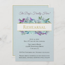 Rehearings blauwgroen Bouquet Rustic Wedding Suite Kaart