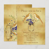 Rehearings Dinner Mason Jar Wild Flower Tortelduif Uitnodiging Briefkaart (Voorkant / Achterkant)