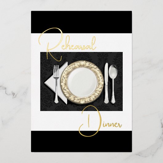 Rehearings Folie voor instelling binnenste pleiste Folie Uitnodiging (Voorkant)